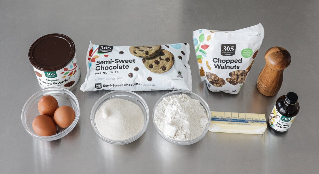 Skillet Brownie Ingredients