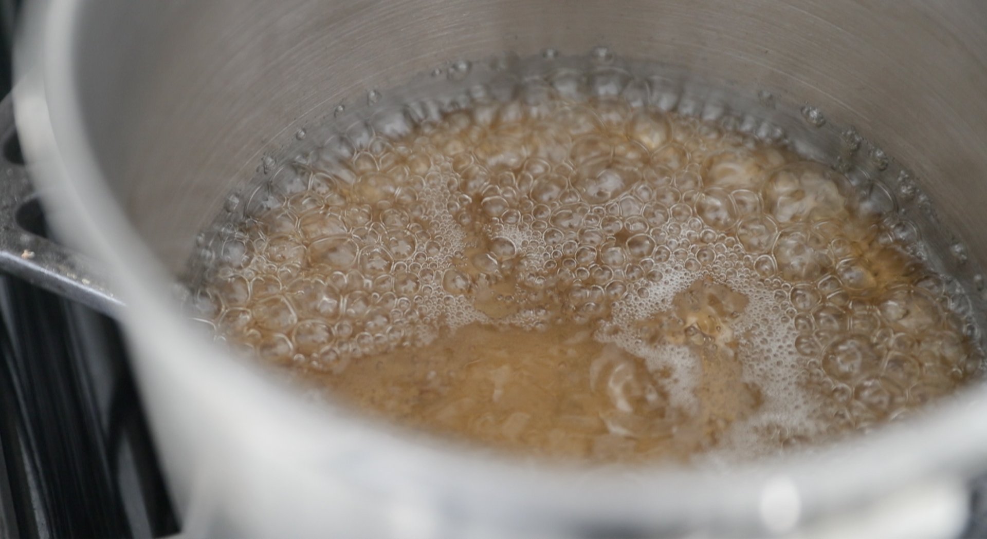 boiling sugar and water