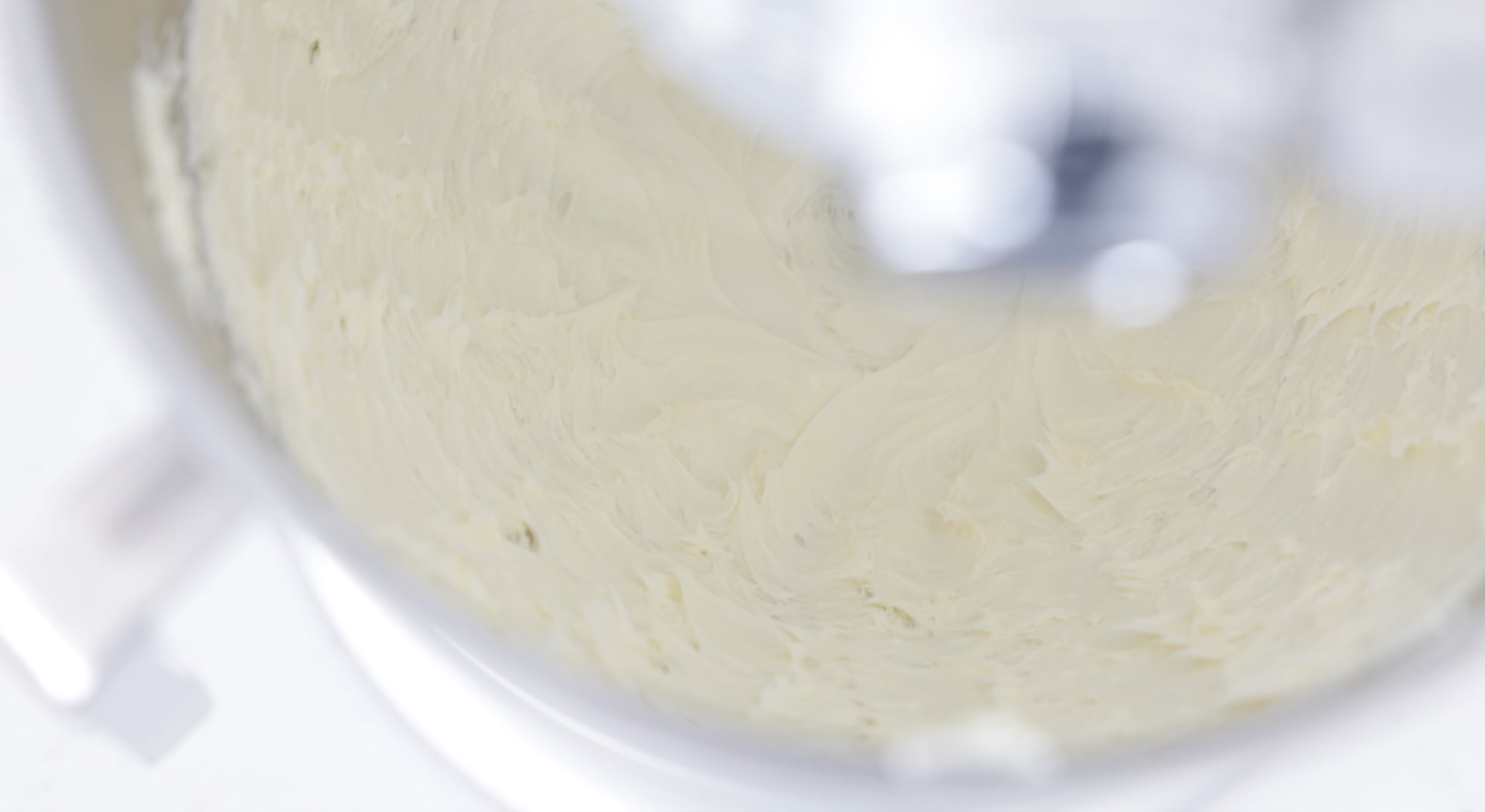 whipping butter in a sand mixer