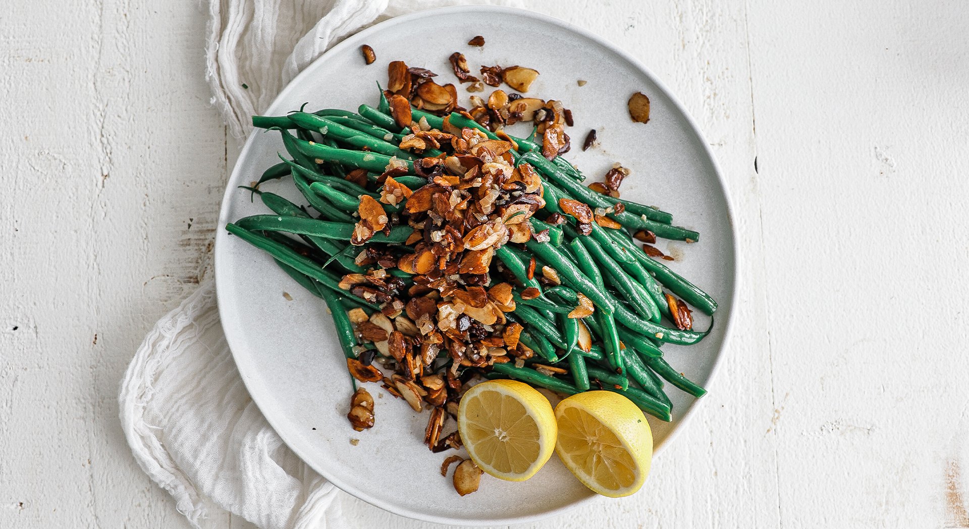 green beans amandine with lemon