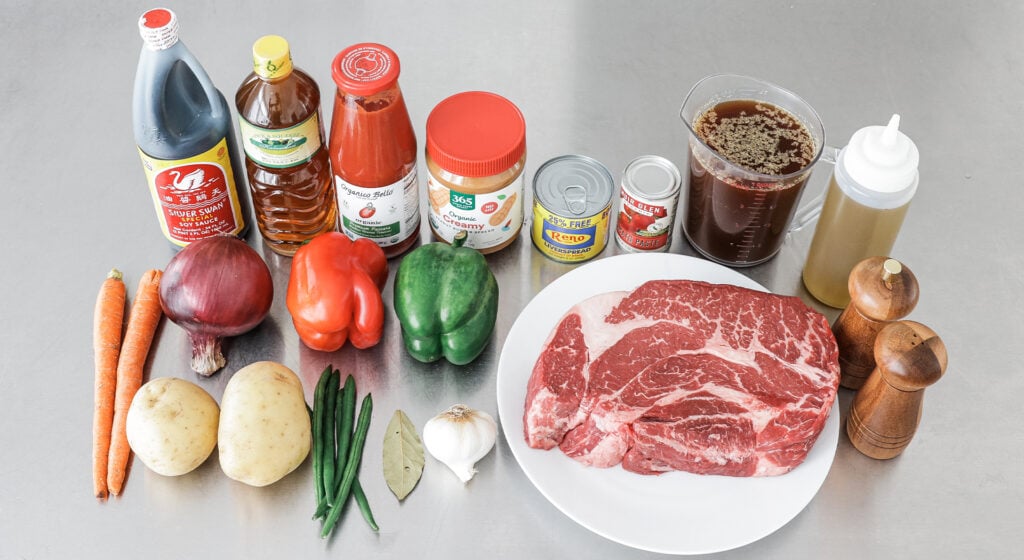 Beef Kaldereta ingredients