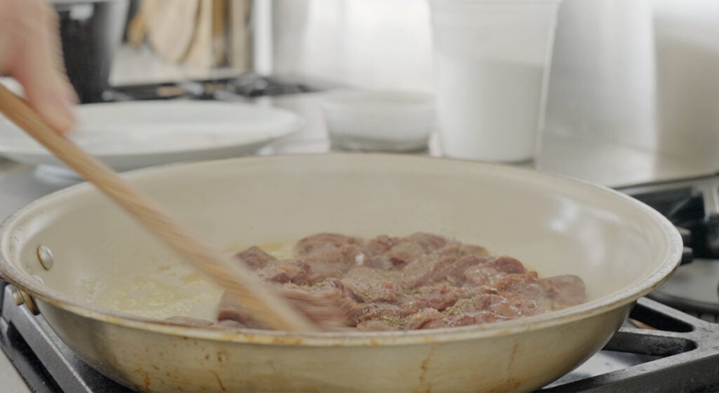 sauteeing beef livers