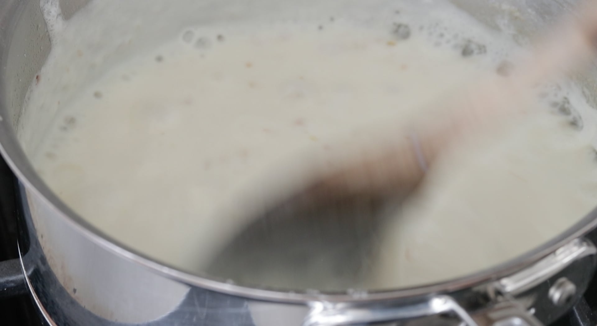 cooking milk until thick