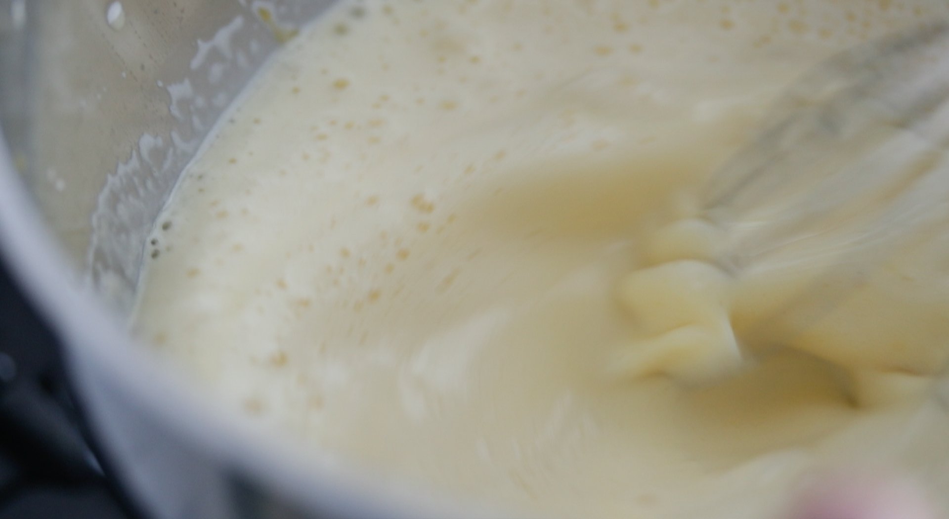 whipped zabaglione in a double boiler