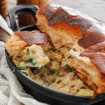Chicken pot pie in dish