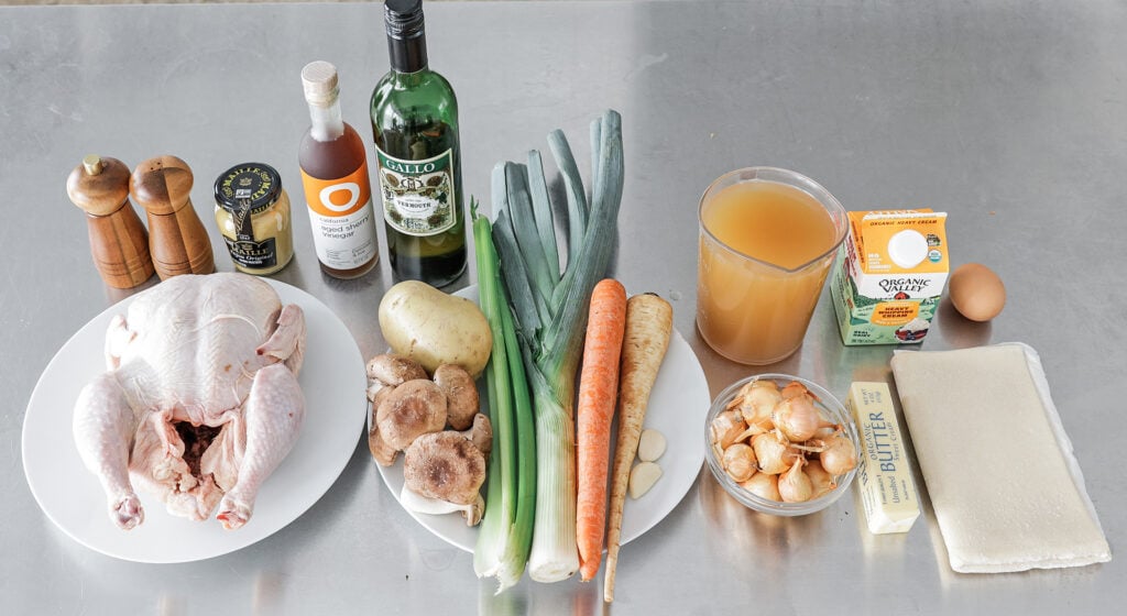 Chicken Pot Pie ingredients