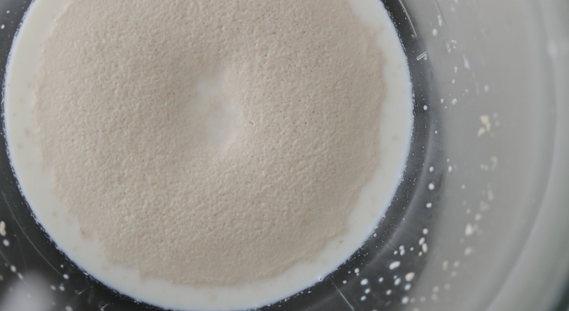 sugar, warm milk, and yeast in a bowl