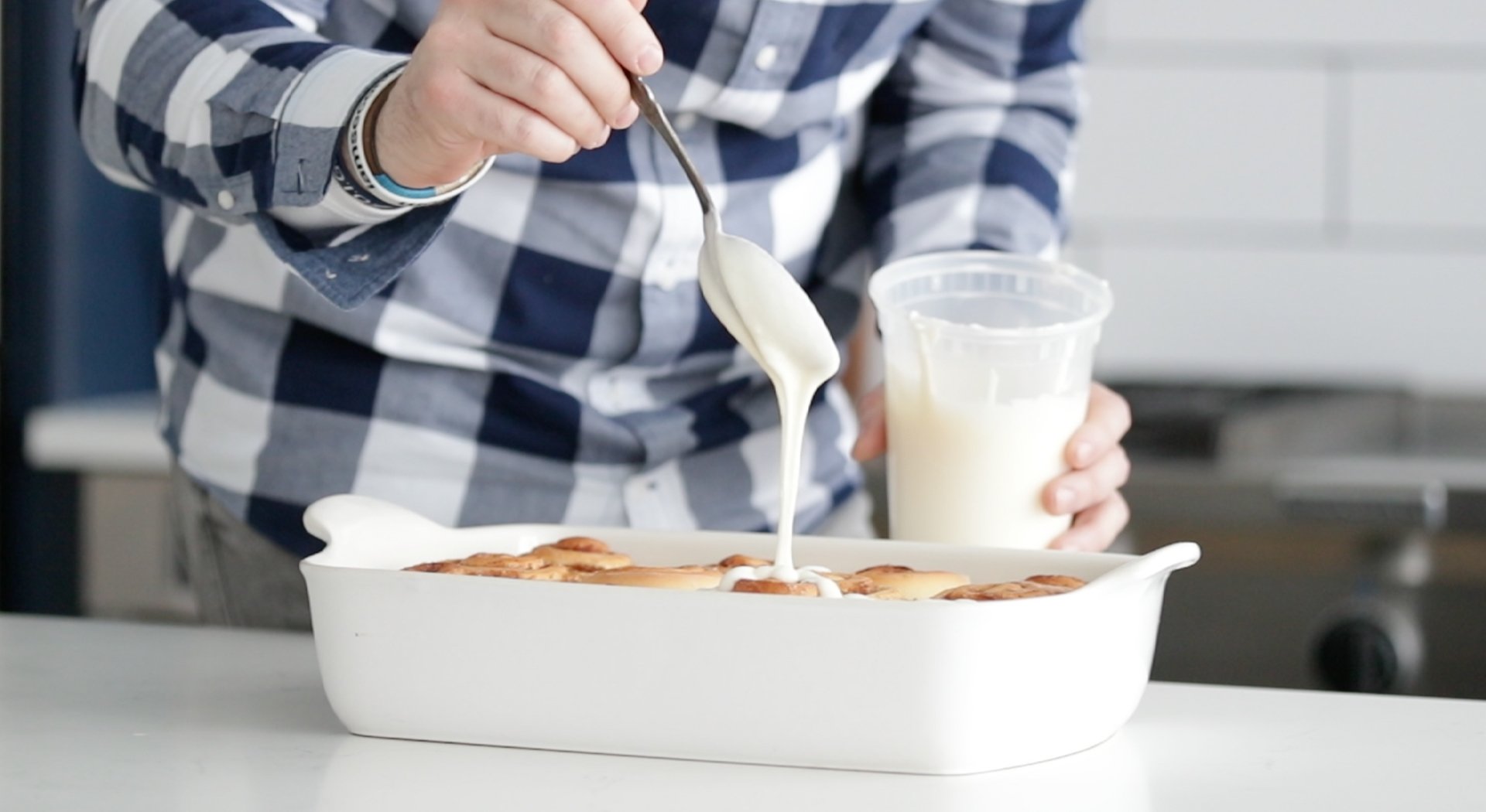 Pour the icing all over the top