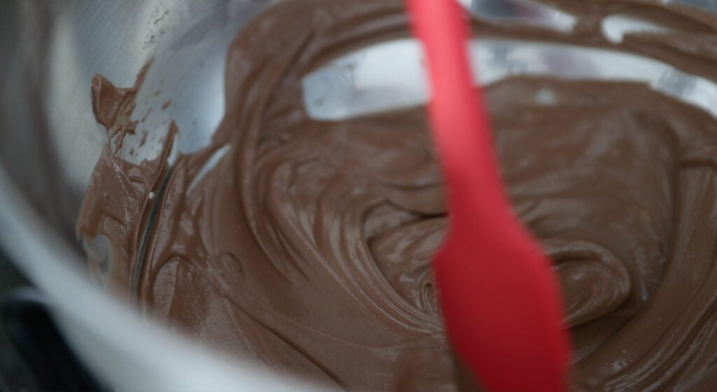 melting the chocolate