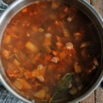 Shrimp Stock in a pot