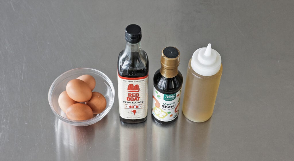 Ingredients on a table