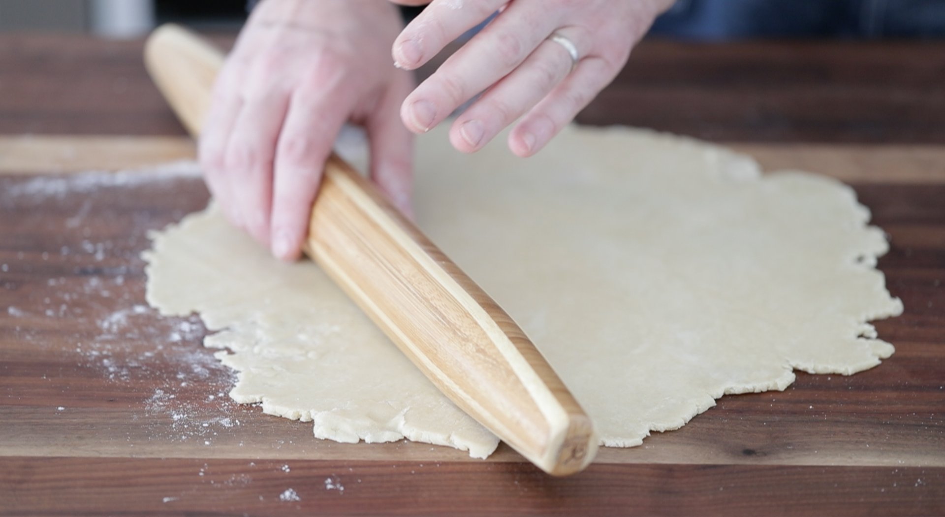 rolling out the dough