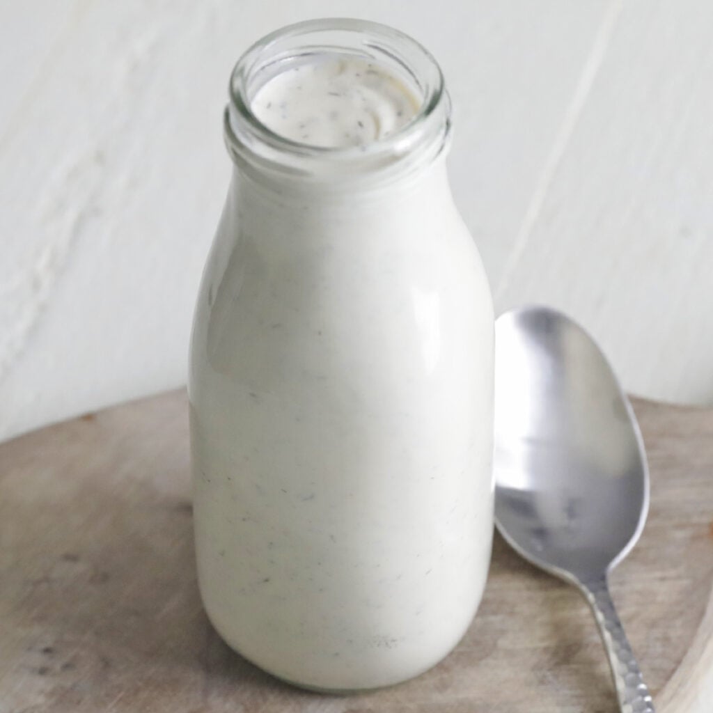 jar of Homemade Buttermilk Ranch Dressing