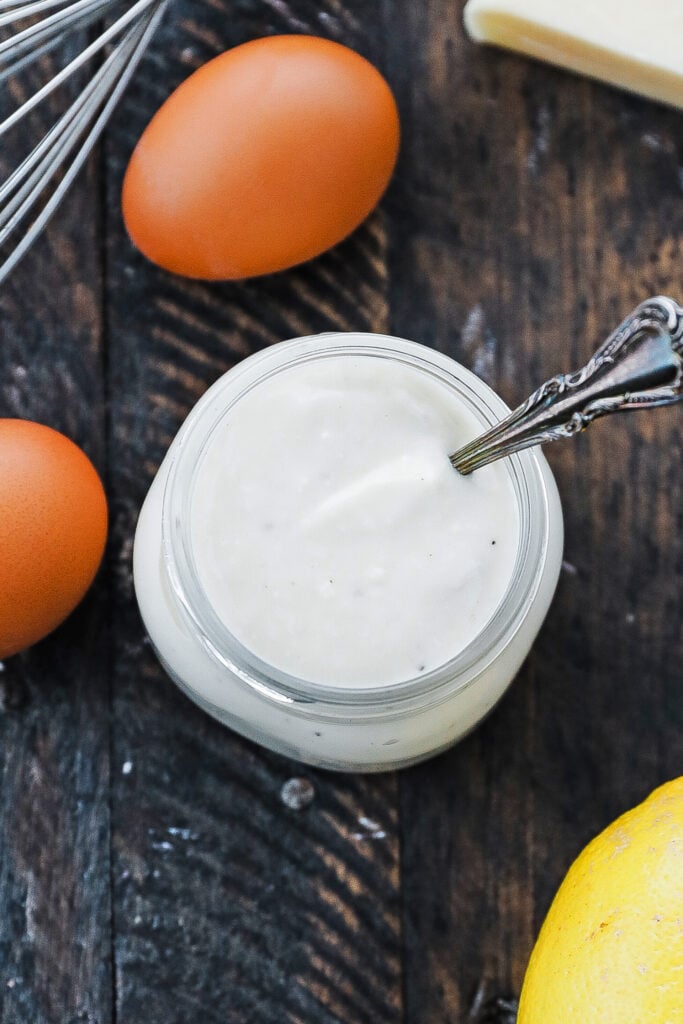 Caesar dressing with eggs