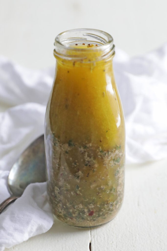 large jar of italian style vinaigrette dressing