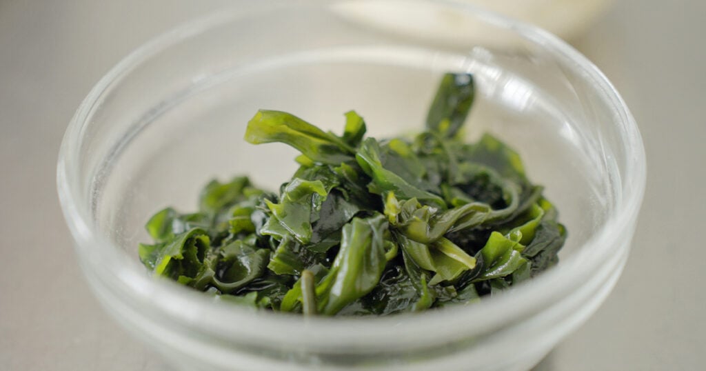 Wakame in a small bowl