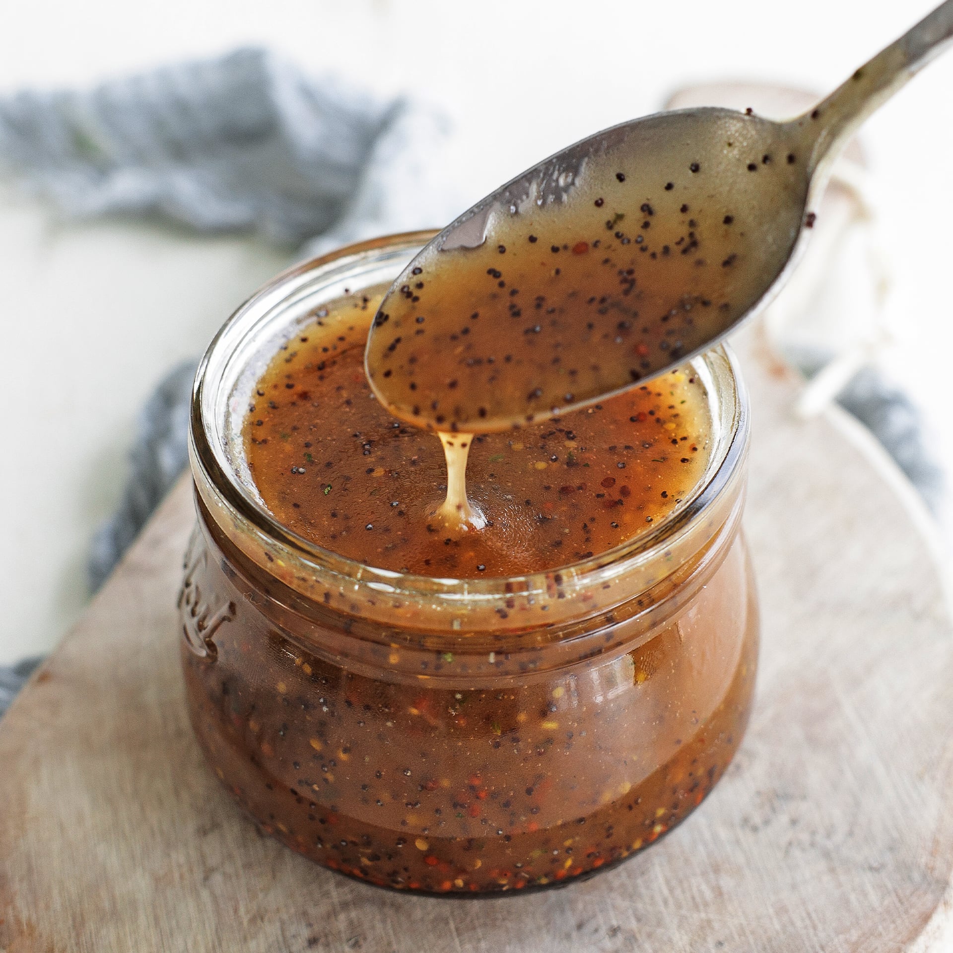 poppyseed dressing in a jar