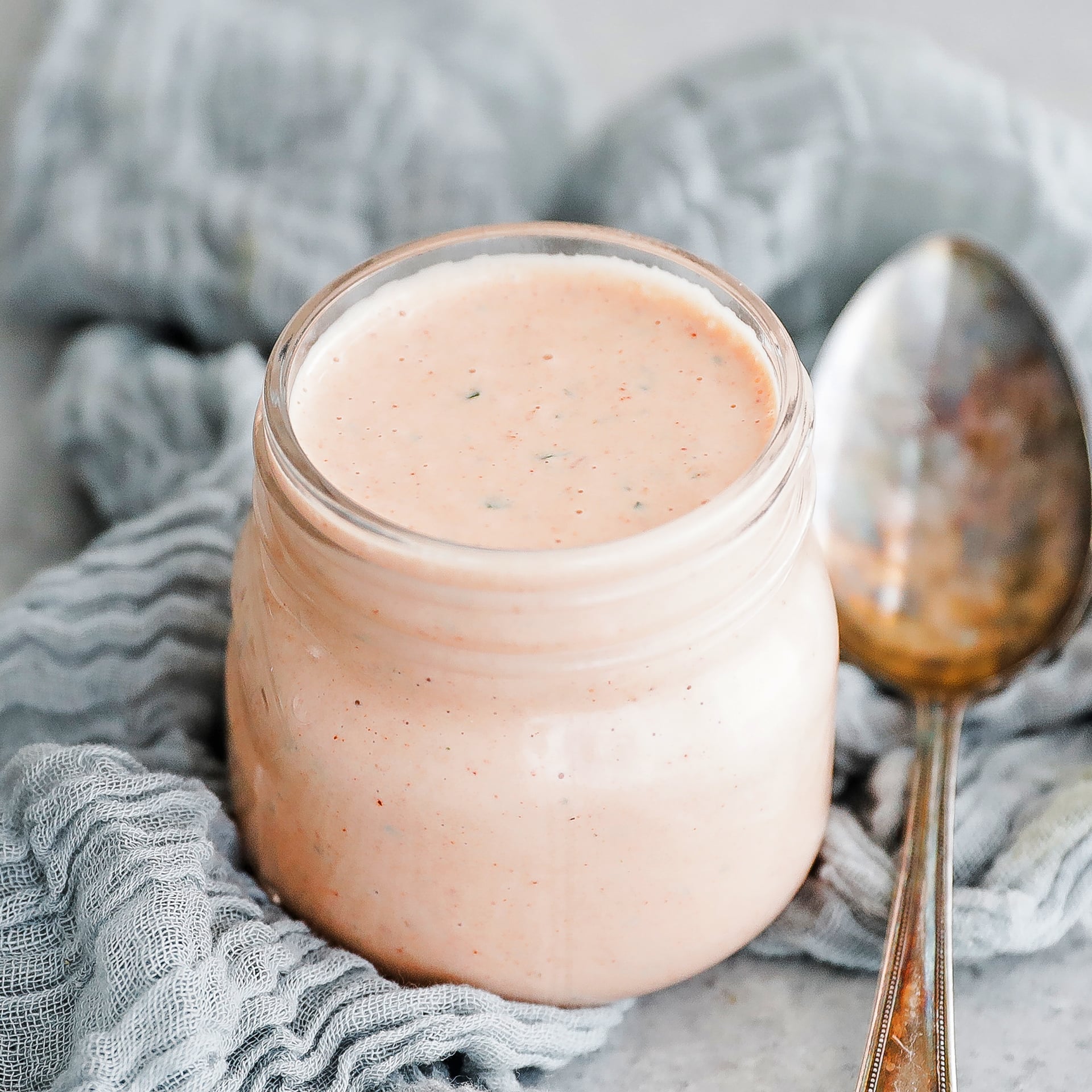 jar of homemade russian dressing