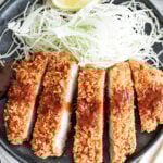 Tonkatsu on a plate