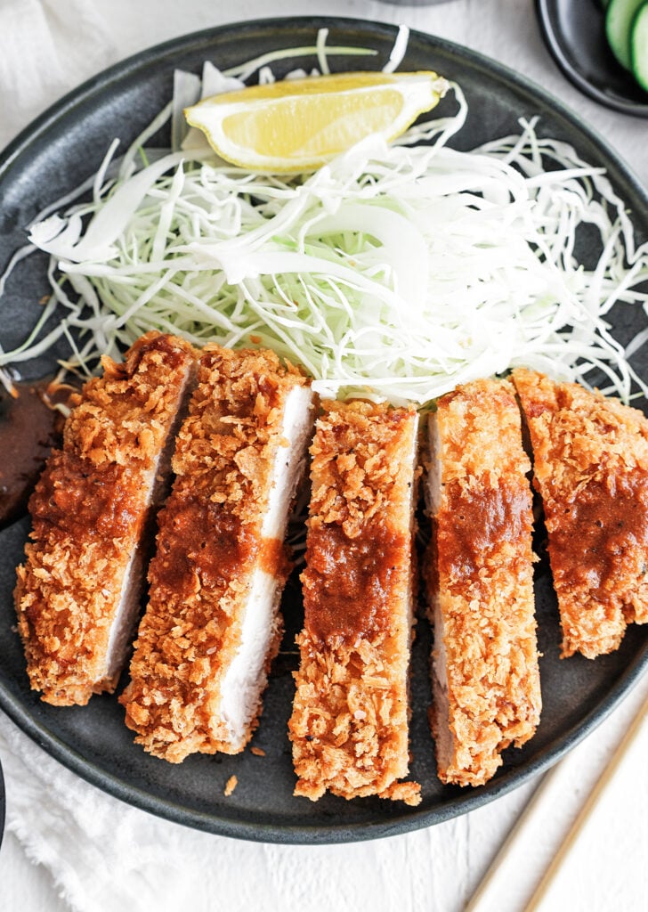 Tonkatsu on a plate