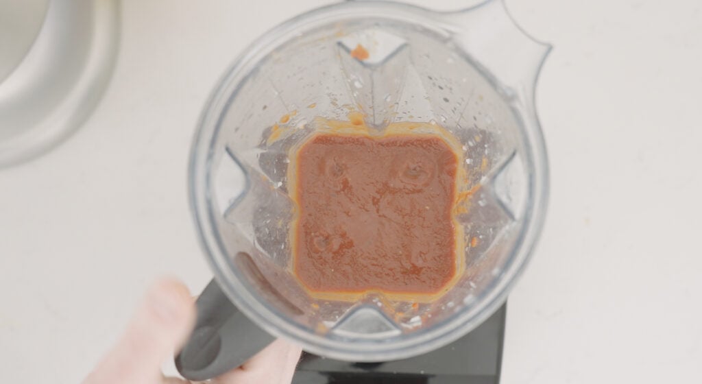 close up of ingredients all blended together