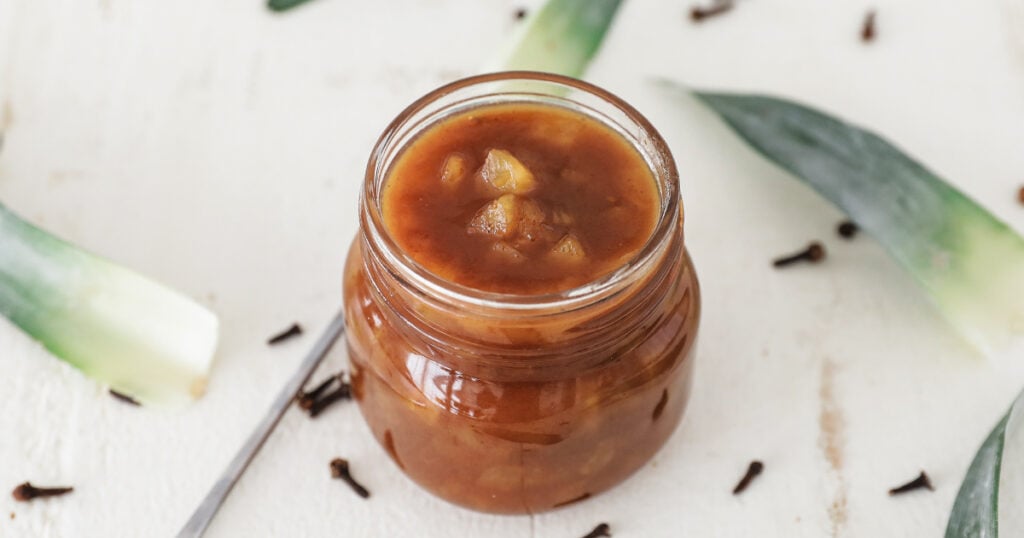 jar of pineapple glaze for ham