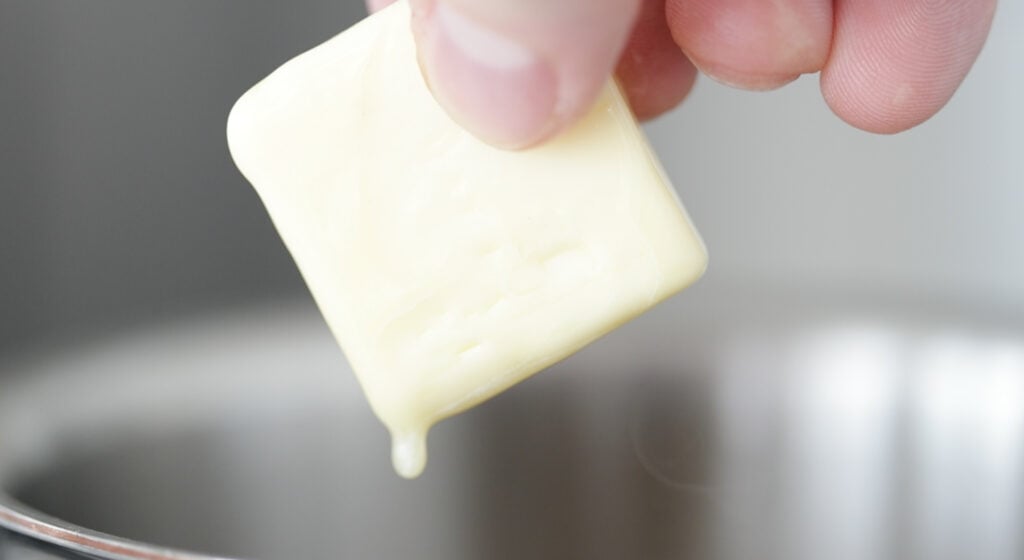 stir in butter into the mixture