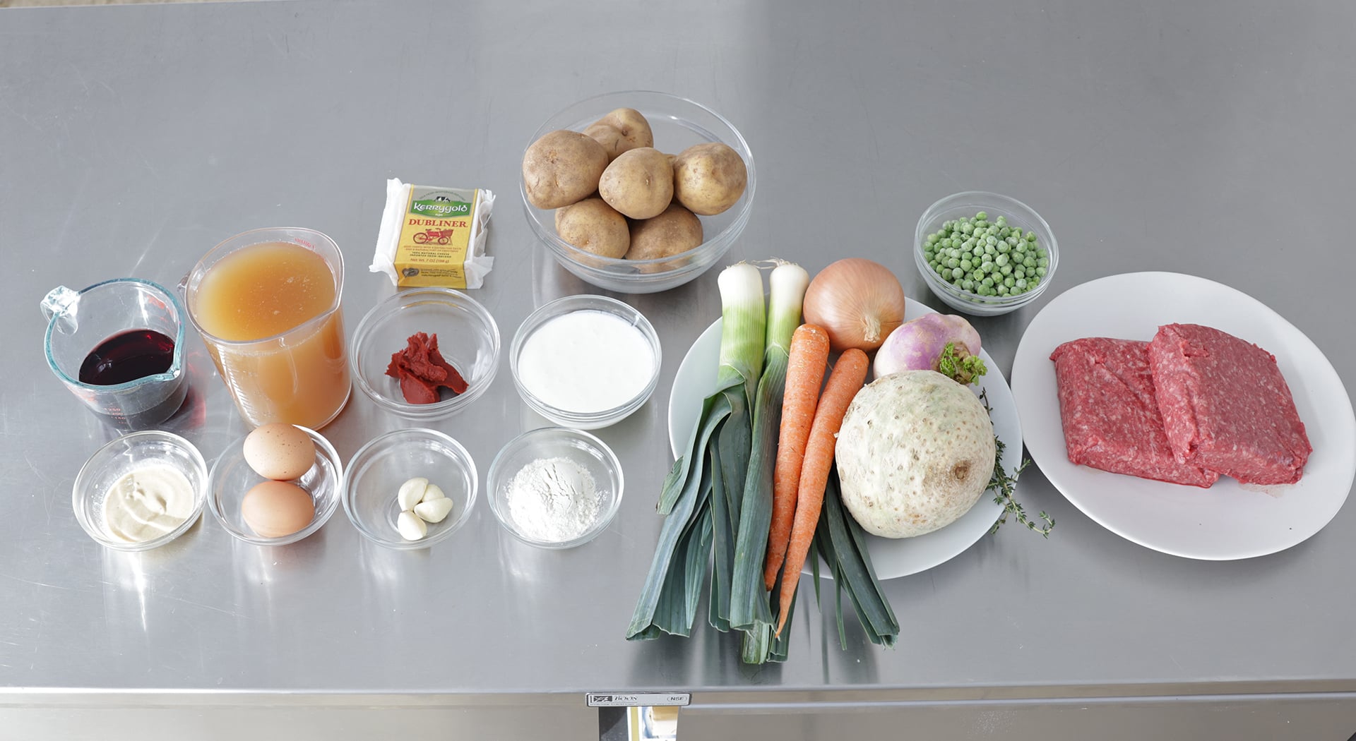 ingredients to make cottage pie