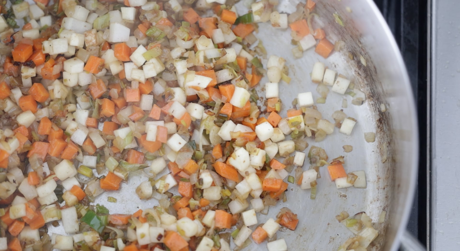 sautéing vegetables