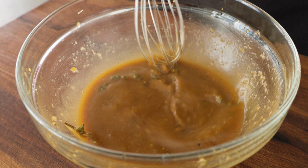 Marinade ingredients in a bowl