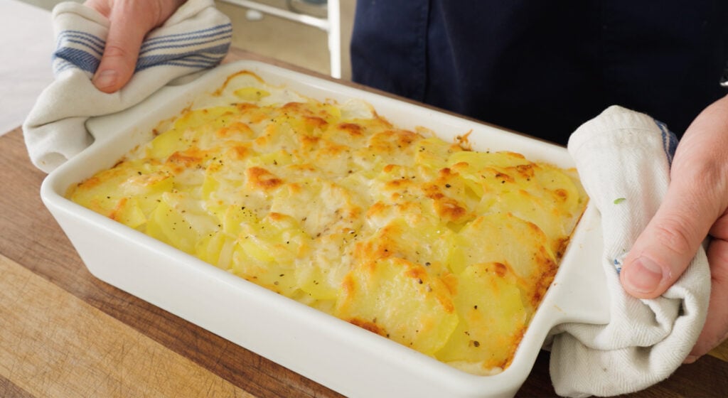 Browned Savoiarda potatoes