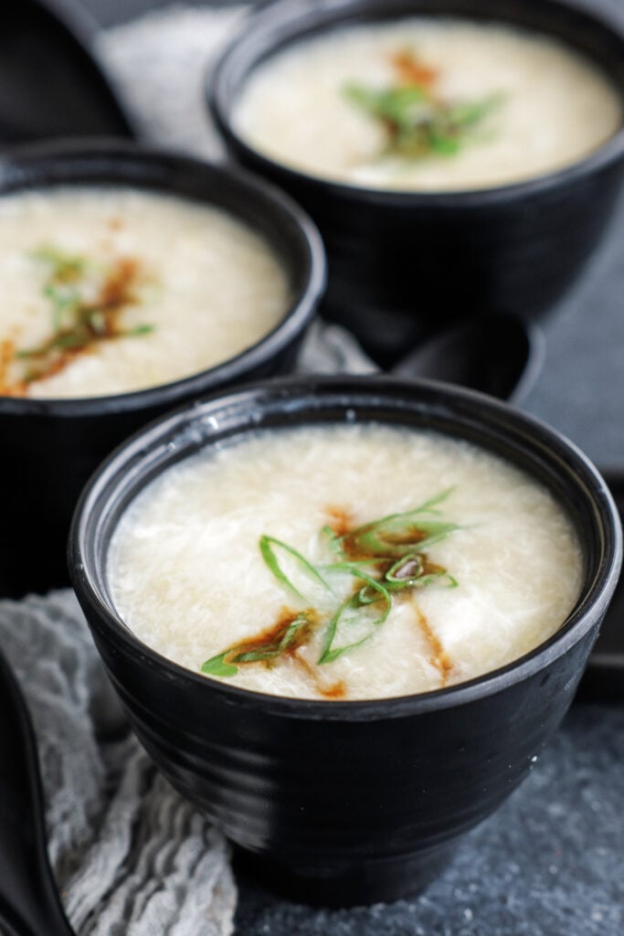 3 bowls of egg drop soup