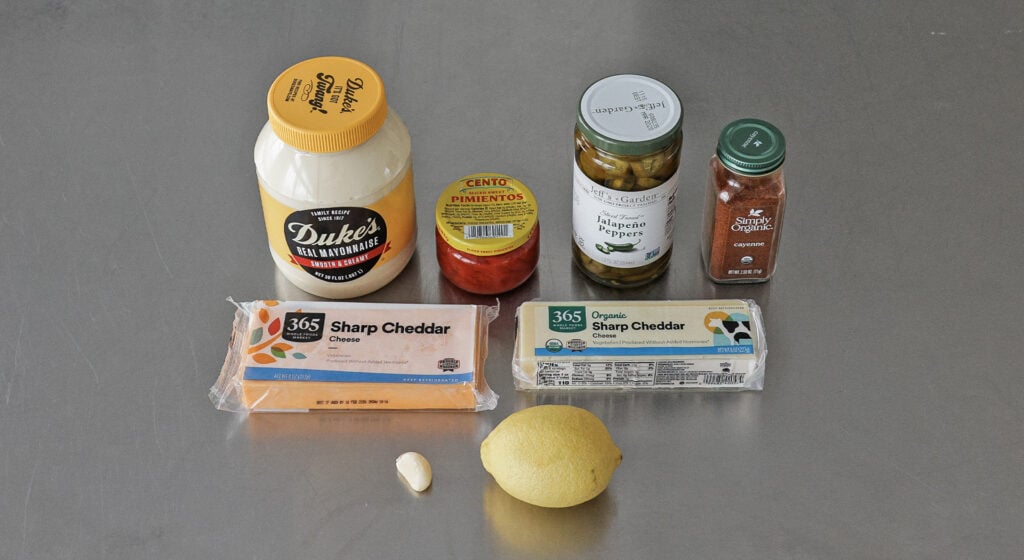 Pimento Cheese dip ingredients
