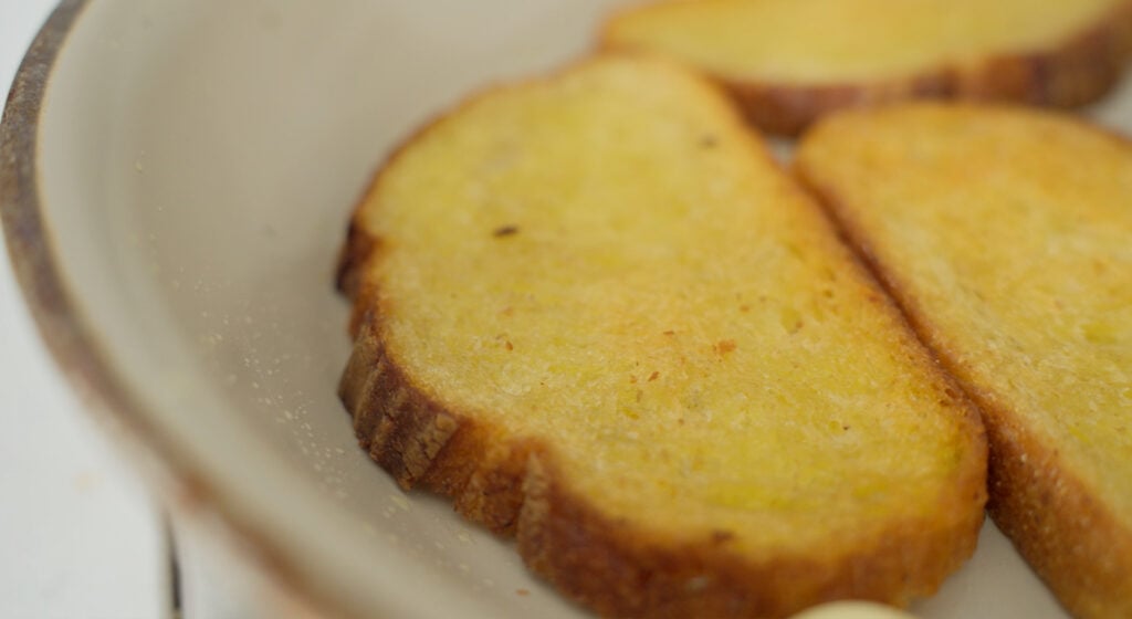 Close up of slices of toast