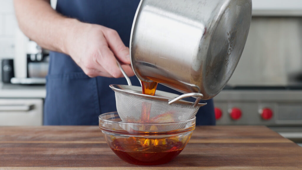 straining annatto oil 