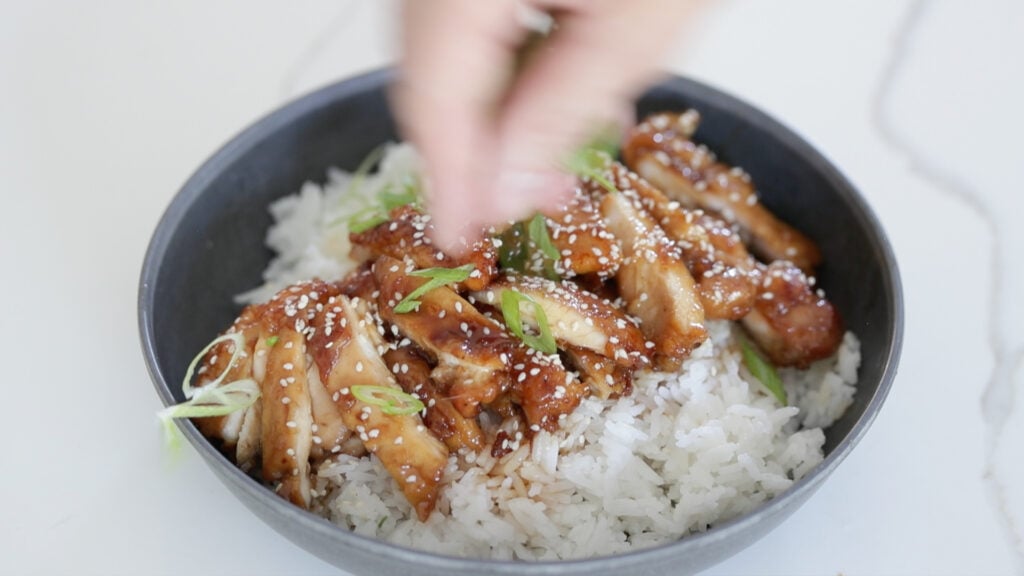Teriyaki Chicken serve on a bowl