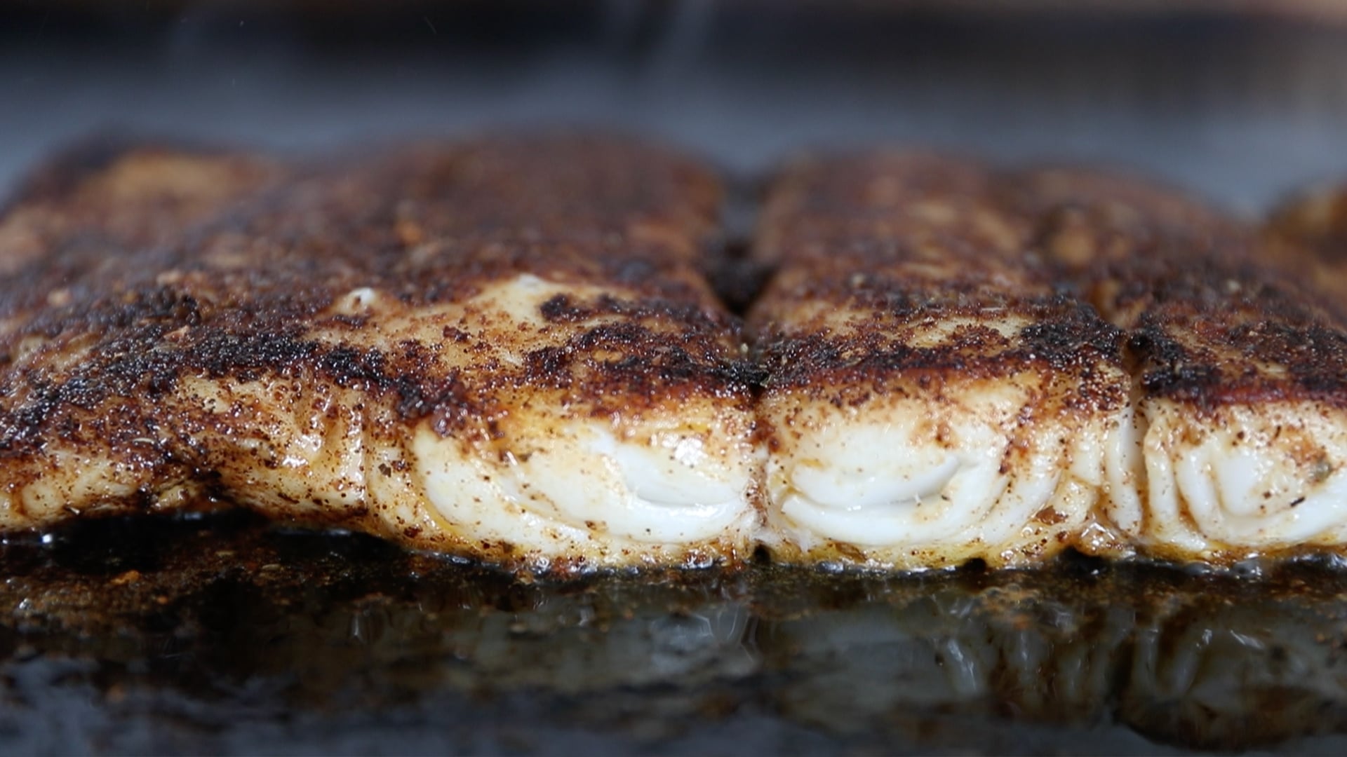 searing a halibut