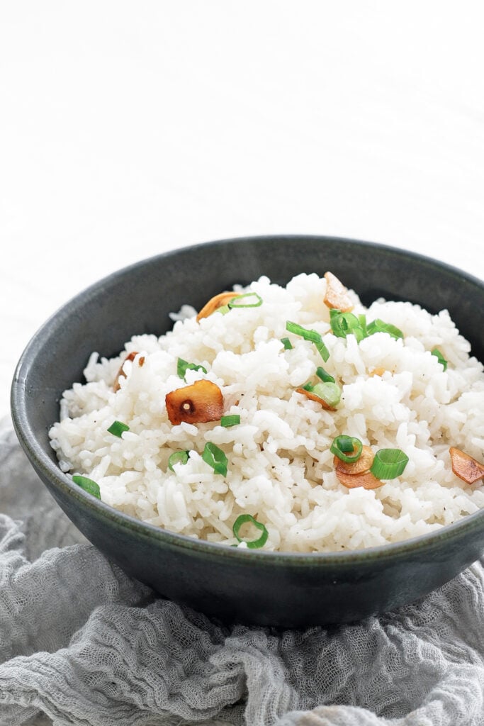 Garlic Fried Rice in a bowl