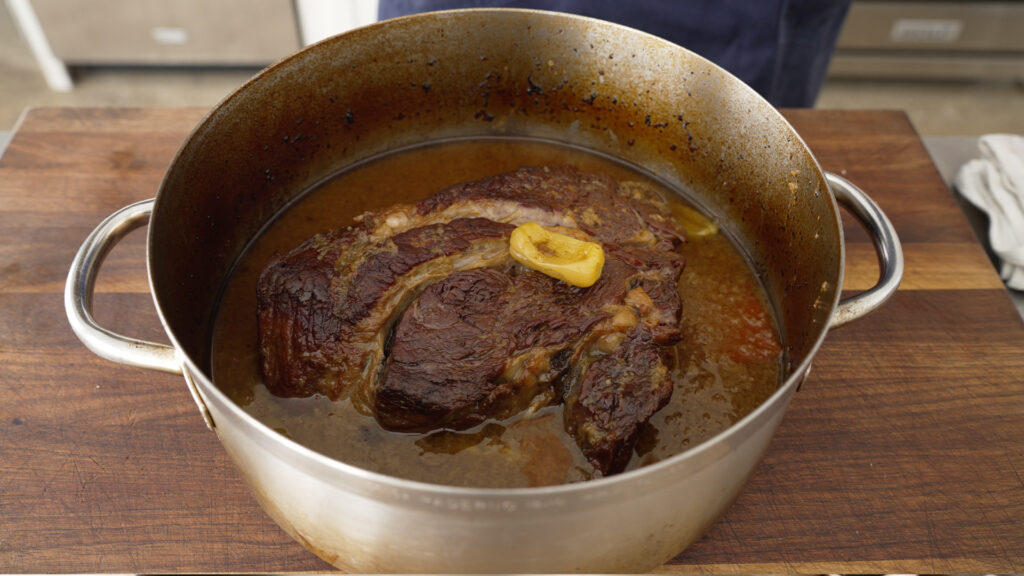Pot with roast added back in