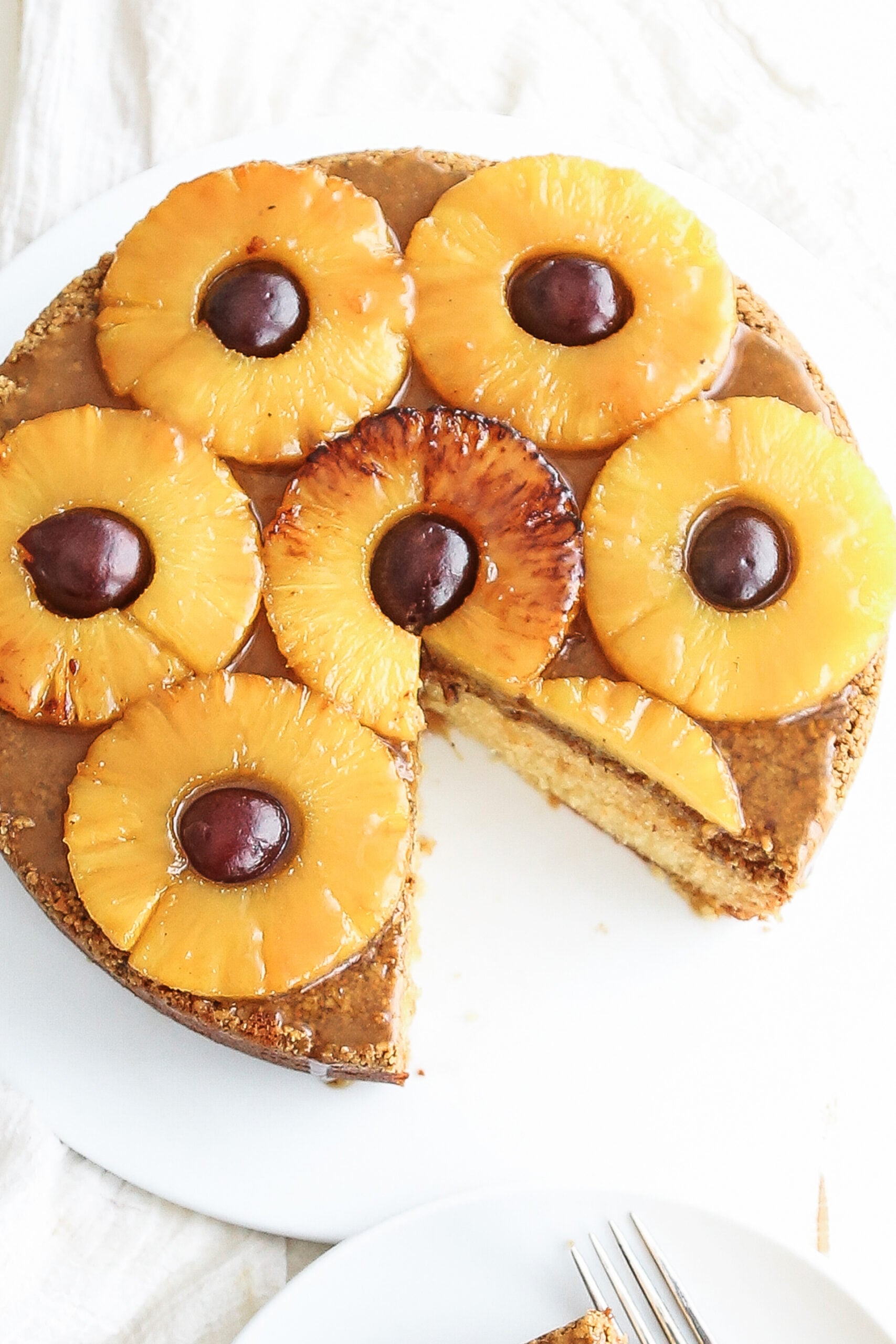 pineapple upside down cake with cherries