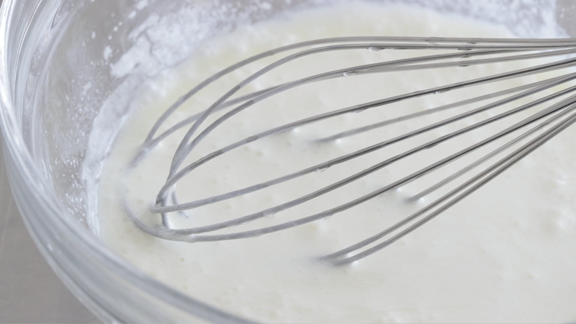 whisking milk