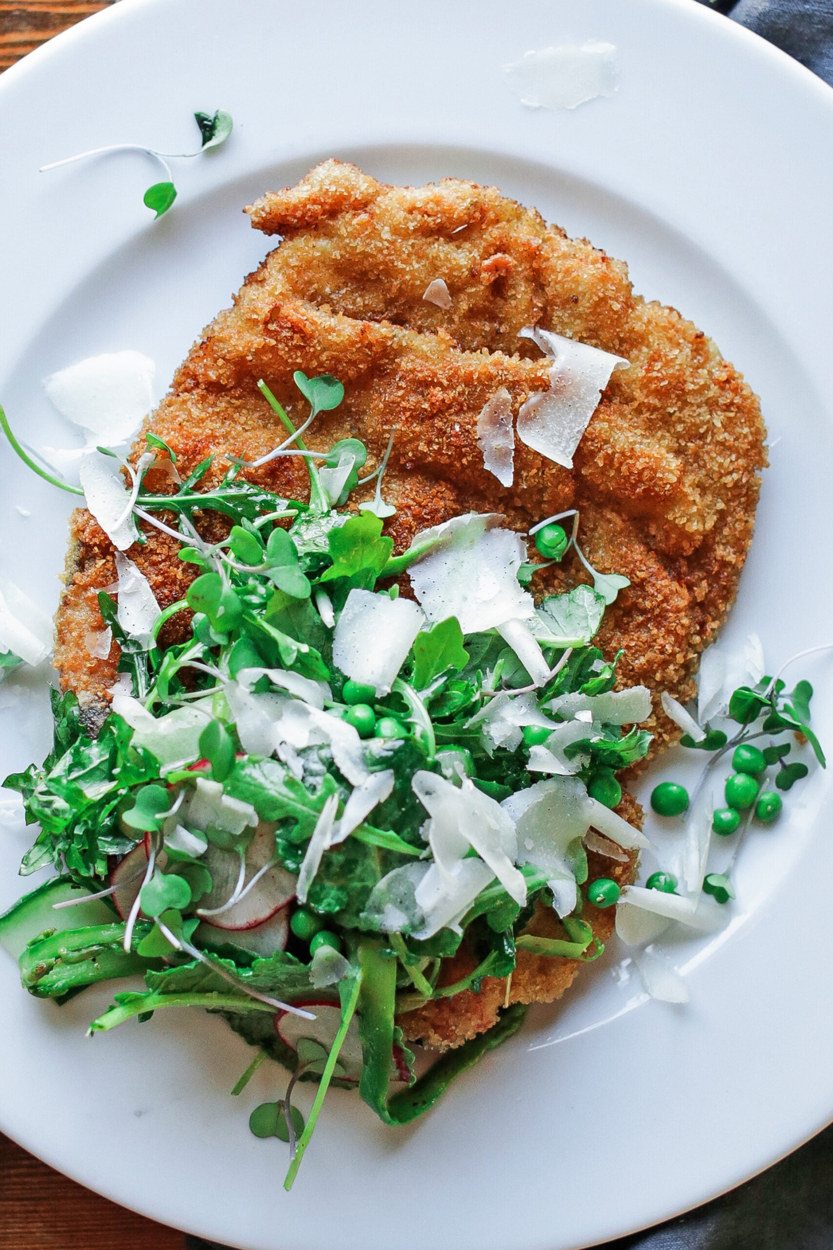 pork milanese on a plate