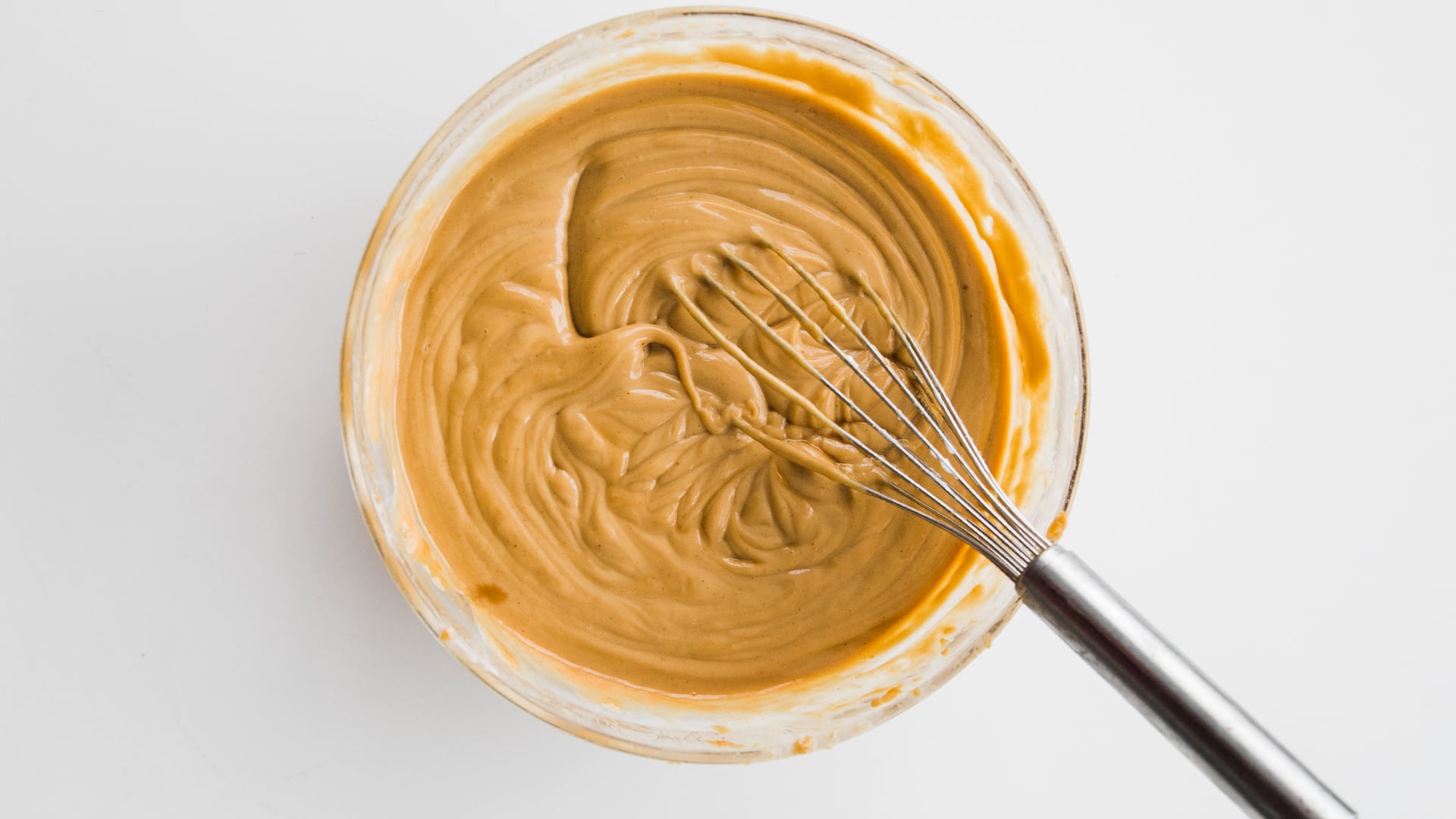 peanut butter sauce in a bowl