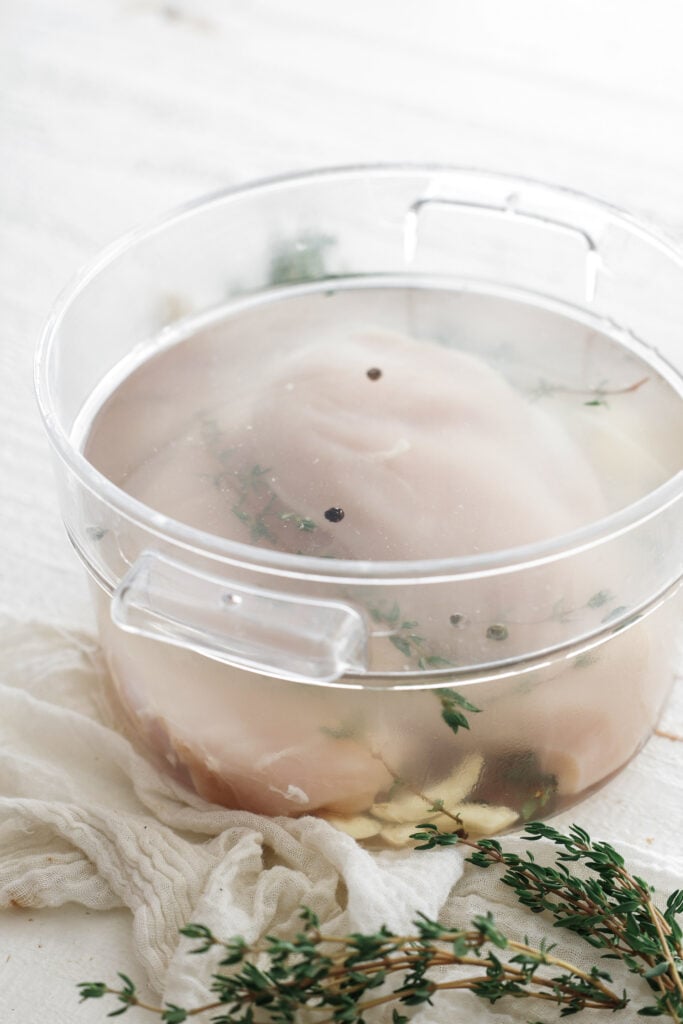 Chicken in wet brine solution
