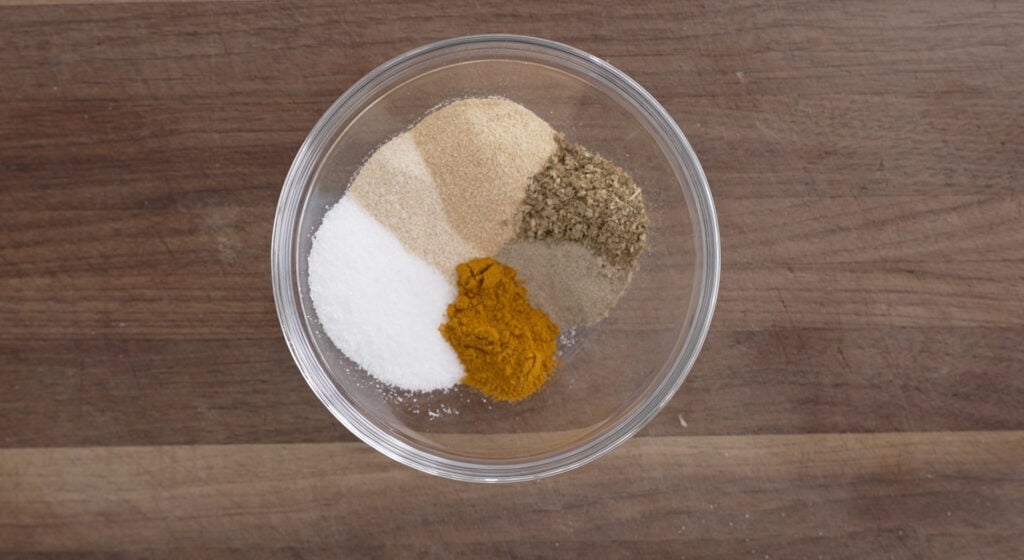 Adobo seasoning ingredients in a bowl