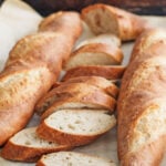 baguettes on a tray