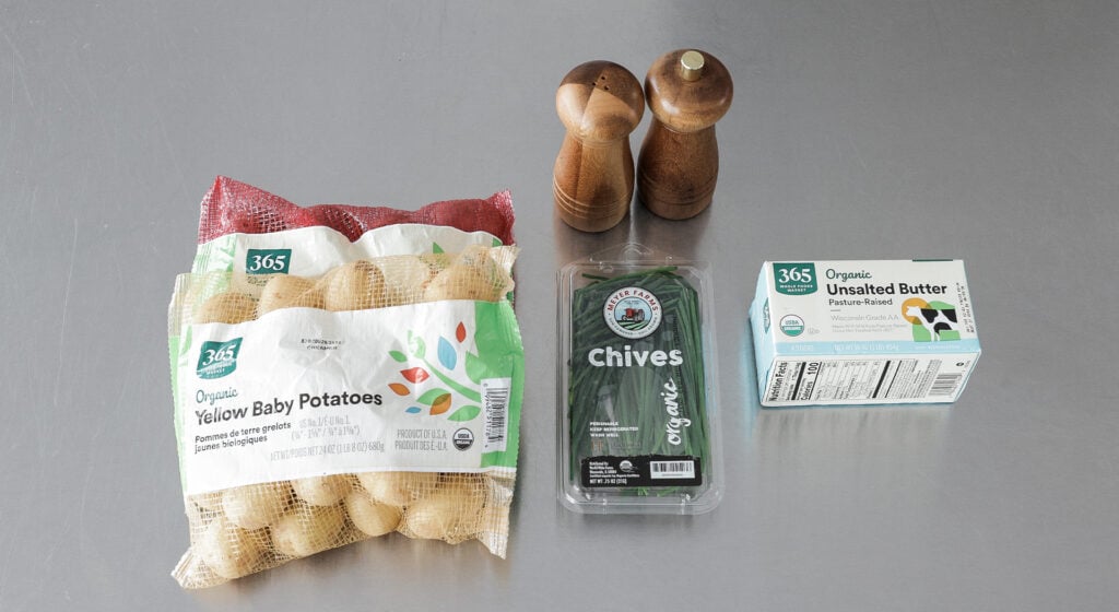 Buttered potatoes ingredients