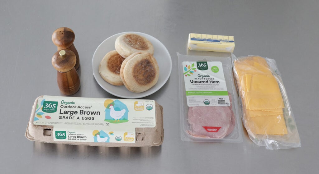 English muffins sandwich ingredients