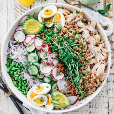 green goddess salad in a bowl