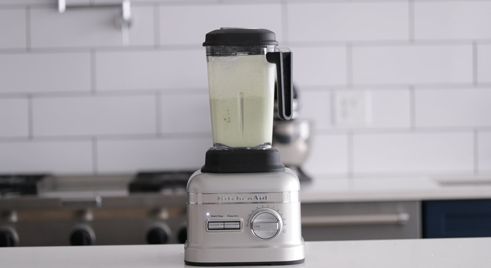 making dressing in a blender